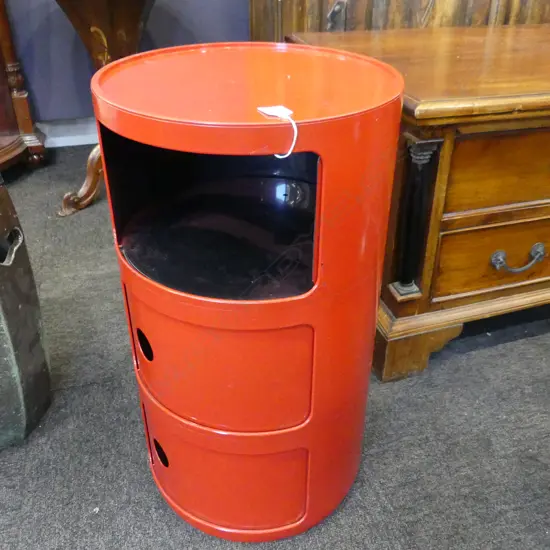 RED KARTELL COMPONIBILI 3 DRAWER BEDSIDE CABINET DESIGNED BY ANNA CASTELLI H 570/D 320 MM