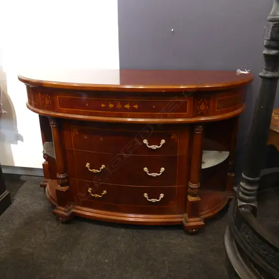 REPRODUCTION INLAID CREDENZA (HANDLES MISSING ON DRAWERS) L 1300MM
