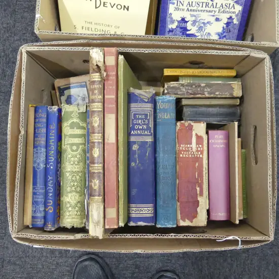 BOX OF VINTAGE BOOKS  GIRLS OWN ANNUALS  ETC