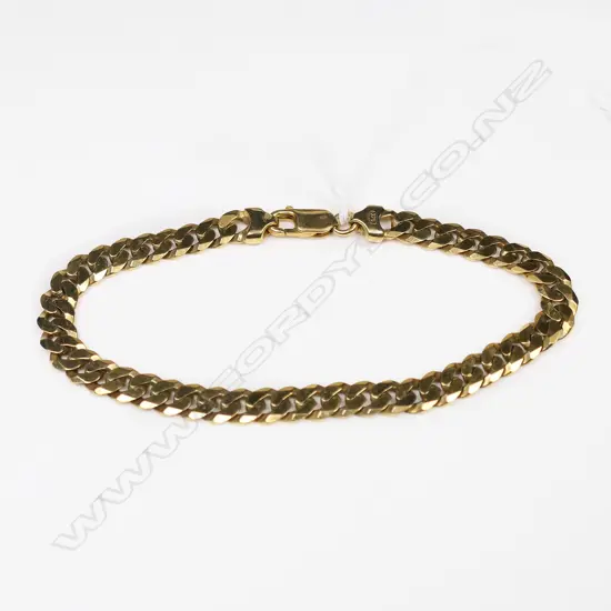 9CT GOLD CHAIN BRACELET 16.5gm