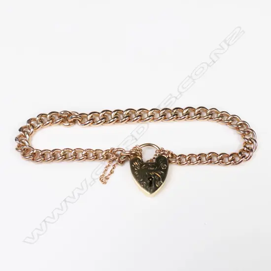 9CT ROSE GOLD CHAIN BRACELET 18gm