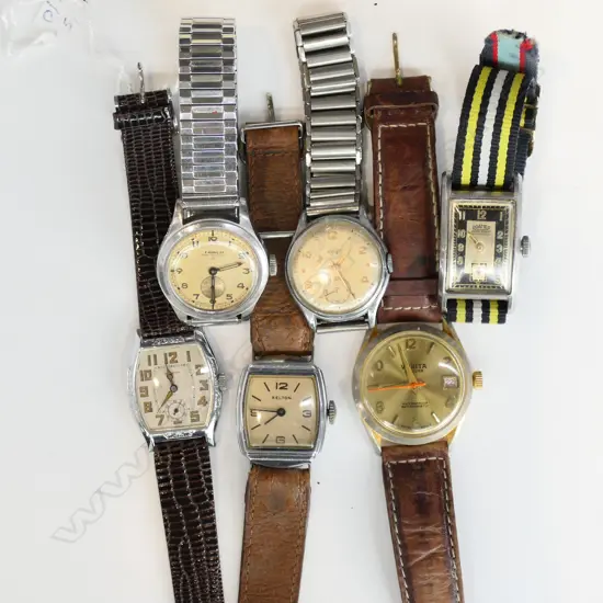6 VINTAGE WRIST WATCHES