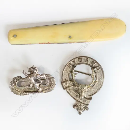 TWO BADGES AND A PENKNIFE