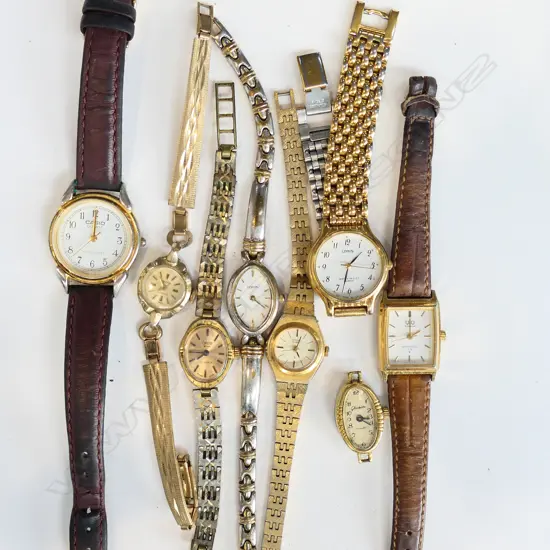 8 ASST. VINTAGE GOLD PLATE WRIST WATCHES