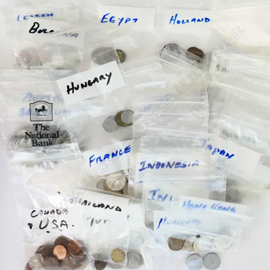 BOX ASST. WORLD COINS