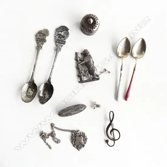 ASST. STG SILVER SPOONS ETC 74 GRAMS