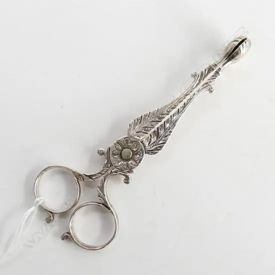 PR STG SILVER SUGAR TONGS, EARLY IRISH HALLMARKS 49 GM