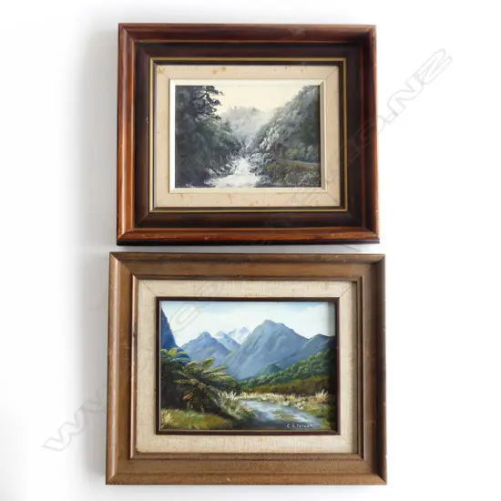 2 COLLEEN TETLEY NZ BUSH LANDSCAPES, OIL ON BOARD 140x190mm