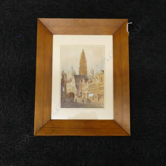19thC SIGNED ANTWERP W/C 265x180mm