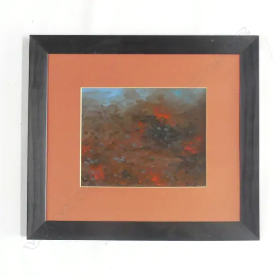 Abstract Bushfire at Twilight 190 x 235mm