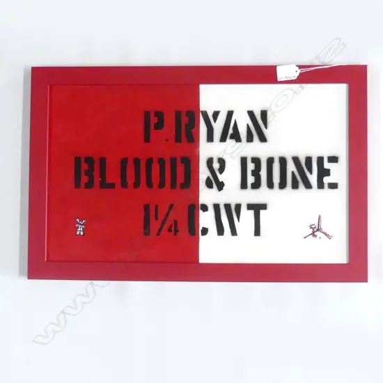 P. Ryan Red and White painting,