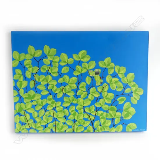 A. BARNS-GRAHAM 'SUPER SCIENCE' OIL ON CANVAS 600x795mm