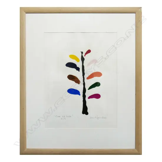 PAUL HARTIGAN 'TREE OF LIFE' PRINT 2/5 1989 630x490mm FOXING