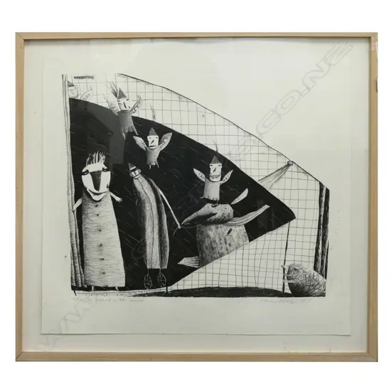 JENNY DOLEZEL 'JUST POPPED IN FOR LUNCH' LITHOGRAPH 18/20 1987 680x720mm