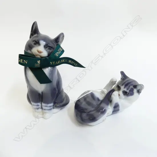 2 ROYAL COPENHAGEN CATS H.130mm