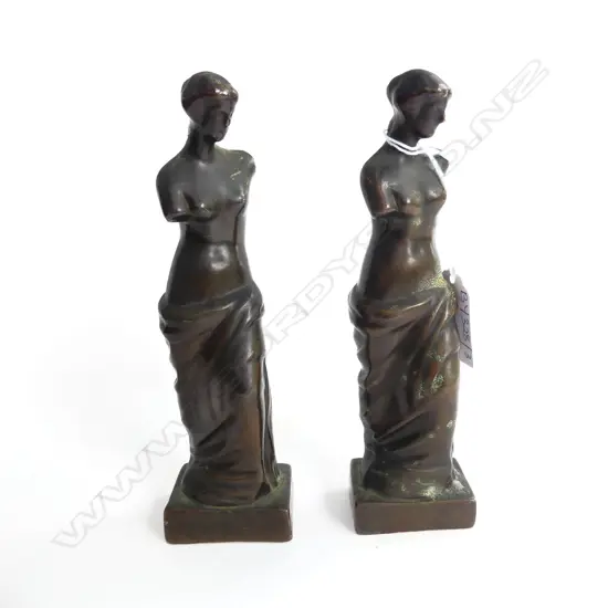 2 BRONZE CLASSICAL VENUS FIGURES H.165mm