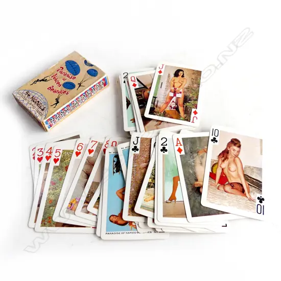 SET OF 'PARADISE OF NAKED BEAUTIES' PLAYING CARDS complete