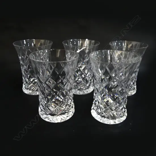 FIVE DIAMOND CRYSTAL CUT TUMBLERS