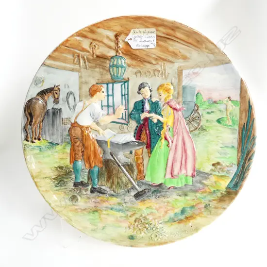 LG BURLEIGHWARE CHARGER 'THE RUNAWAY MARRIAGE' 395mm dia