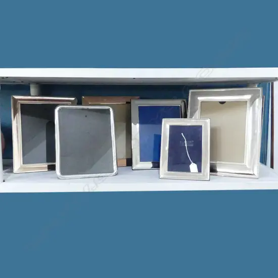 7 SILVER PLATE PHOTO FRAMES LARGEST 335x275mm