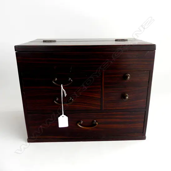 30’S JAPANESE SEWING BOX MACASSAR EBONY