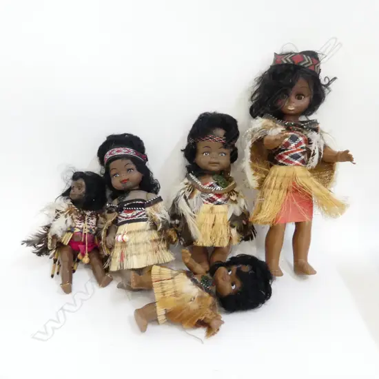BOX LOT MAORI DOLLS