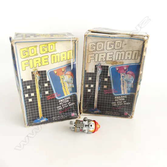 1970's TOY x 2 'GO GO FIREMAN', made in Taiwan