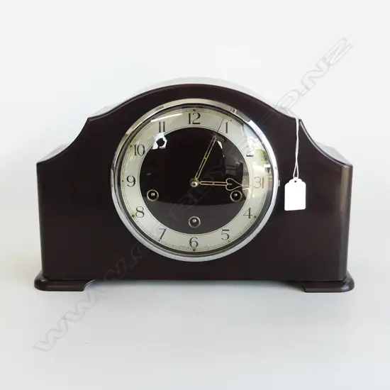 VINTAGE DECO ENGLISH MANTLE CLOCK W.370mm
