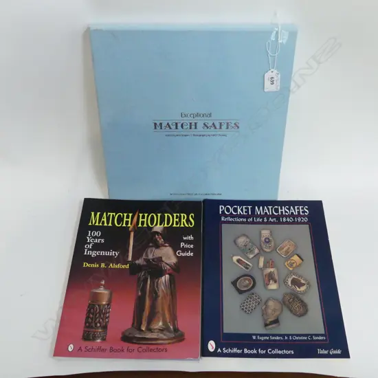 3 BOOKS ON VESTA CASES / MATCH SAFES & HOLDERS