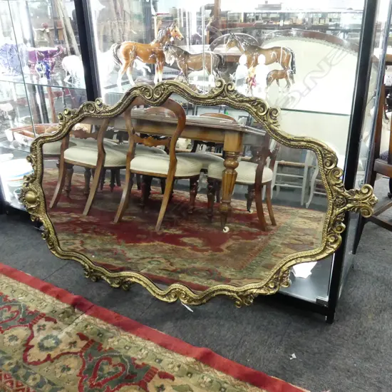 LG ORNATE GILT FRAMED MIRROR 1450x820mm