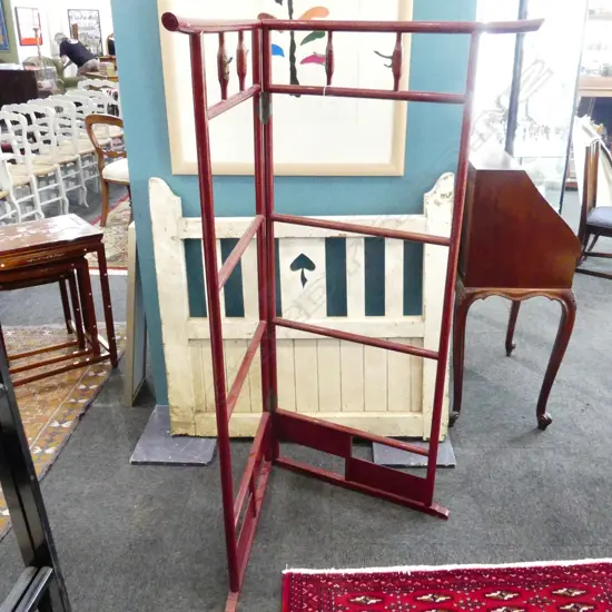 VERMILION LACQUERED KIMONO STAND. H.1510mm