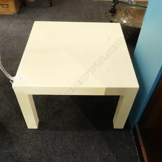 CREAM PAINTED LOW SIDE TABLE 590x590x400mm