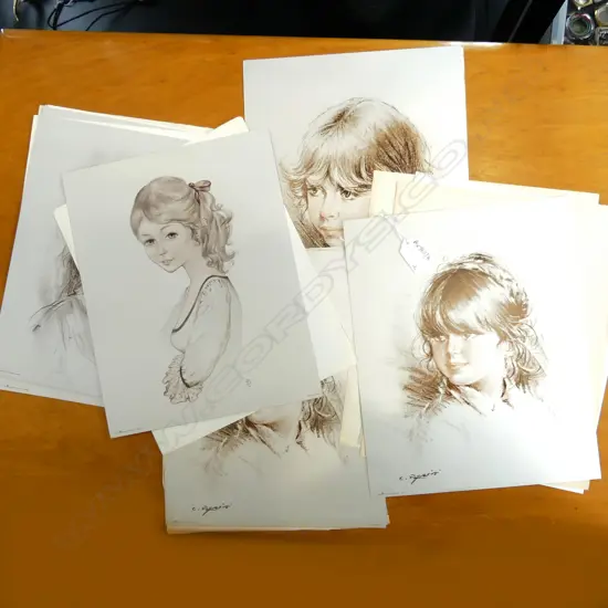 12 ITALIAN 1970s PORTRAIT PRINTS ON ALUMINIUM 300x240mm