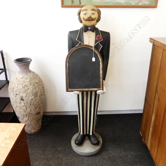 LIFE SIZE WAITER HOLDING MENU BOARD H.1556mm