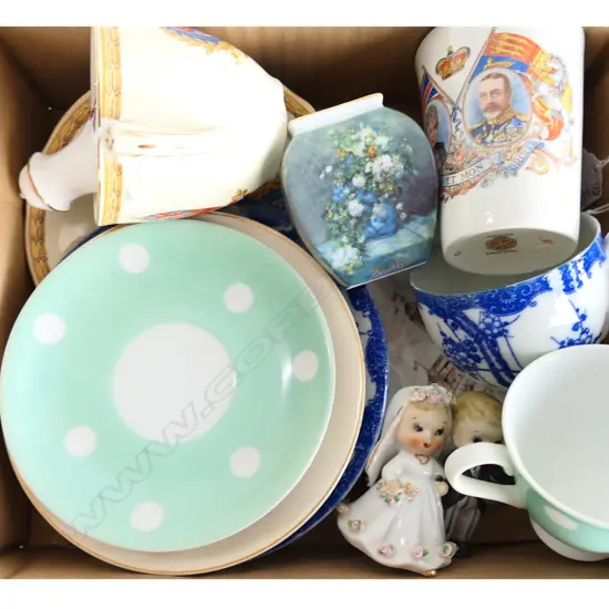 ASSORTED CHINA INCLUDING: CORONATION & SHELLEY 1940 NZ EXHIBITION DISH. 