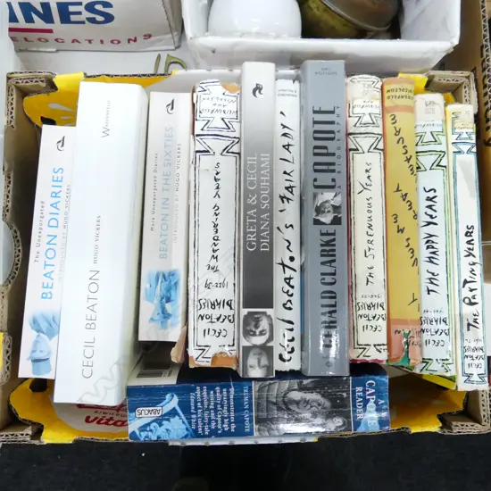 BOX LOT BOOKS; CECIL BEATON, TRUMAN CAPOTE ETC