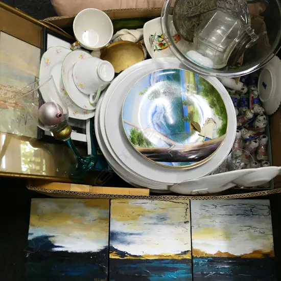 BOX LOT ASST; CERAMICS ETC