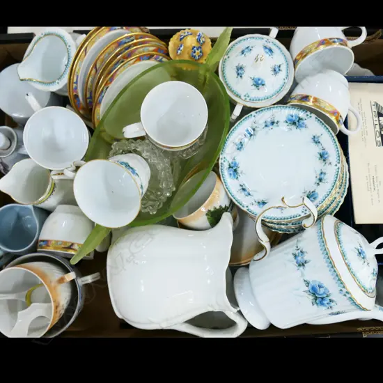 BOX LOT ASST. CHINA; TEA SET ETC