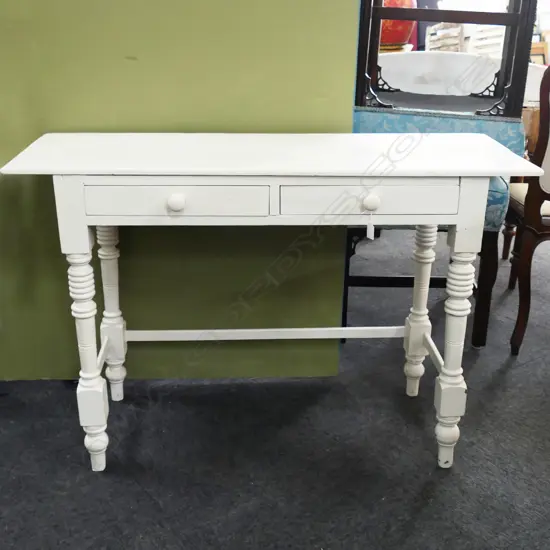 WHITE PAINTED HALL TABLE 1130x415x750mm