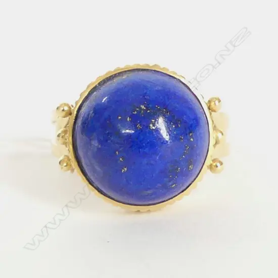 14ct LRG LAPIS LAZULI RING, 11.2gm, size Z+3