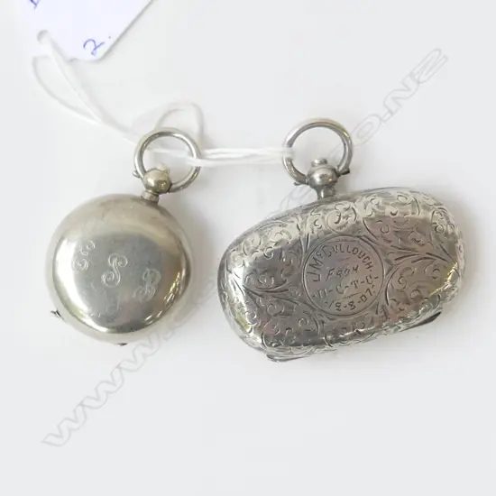 2 SOVEREIGN CASES, PLATED & STG B'HAM 1905 27.9gms