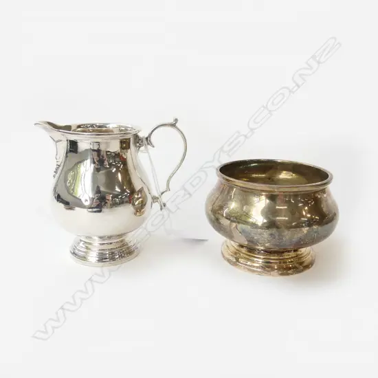 STG SILVER MILK JUG & SUGAR BOWL, B'HAM 1965 278gms