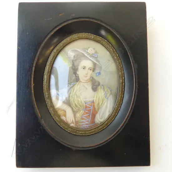 FRAMED MINIATURE, COUNTESS HARCOURT 85x65mm
