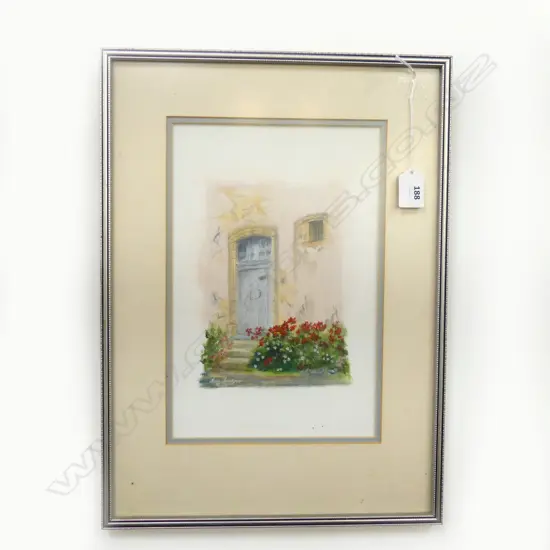 ANN FORDYCE 'DOORWAY AT CADENET, FRANCE' OIL ON BOARD 290x190mm