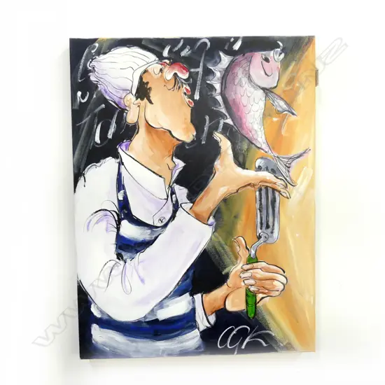 CHLOE KING 'WHAT A WHOPPA' ACRYLIC ON CANVAS 610x460mm