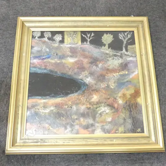 DAVE RAY OIL 'THERE'S A HOLE IN MY MENTAL LANDSCAPE' 590 X 590mm