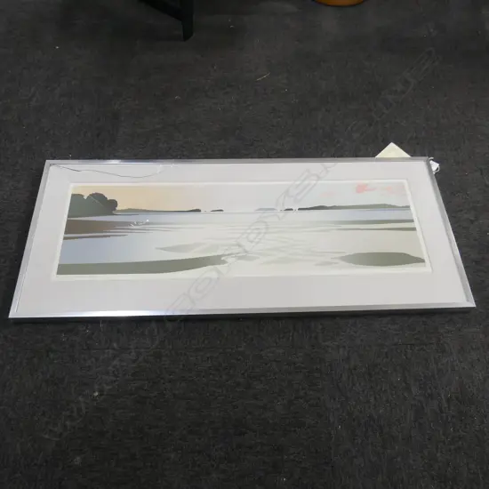 MALCOLM WARR 'COCKLE BAY' SERIGRAPH 80/160 '83 280x870mm glass broken