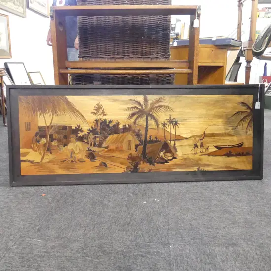WOODEN INLAID ARTWORK 1200x450mm