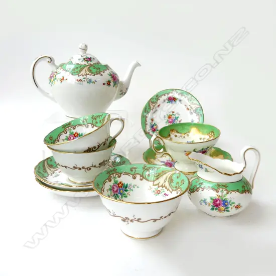 ASST. QUALITY CHINA; TUSCAN TEAPOT, MILK, SUGAR, 2 C/S ETC