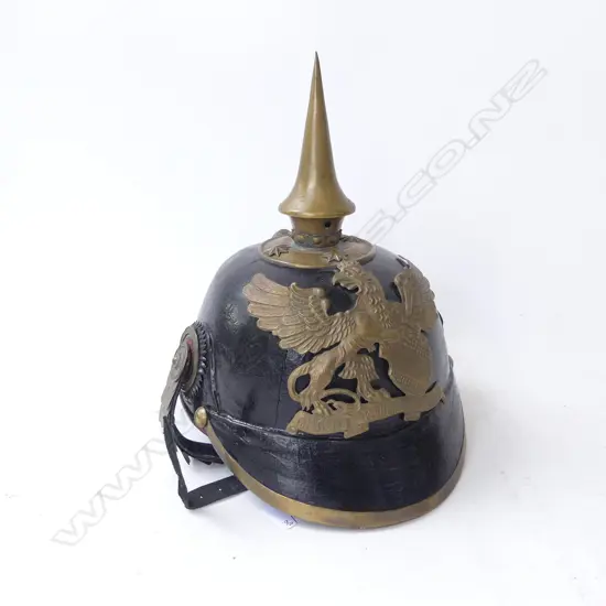 GERMAN PICKELHAUBE HELMET 'MITT GOTT F.FUERST VATERLAND'